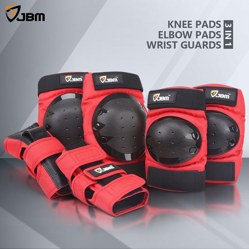 JBM Adult & Kids Knee Pads Elbow Pads and Wrist Guards for Inline Skating, Roller Skating, Skateboarding, Scootering - Image 5